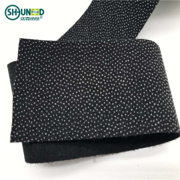 China factory polyester or polyester cotton mixed high elastic waistband interlining for pants